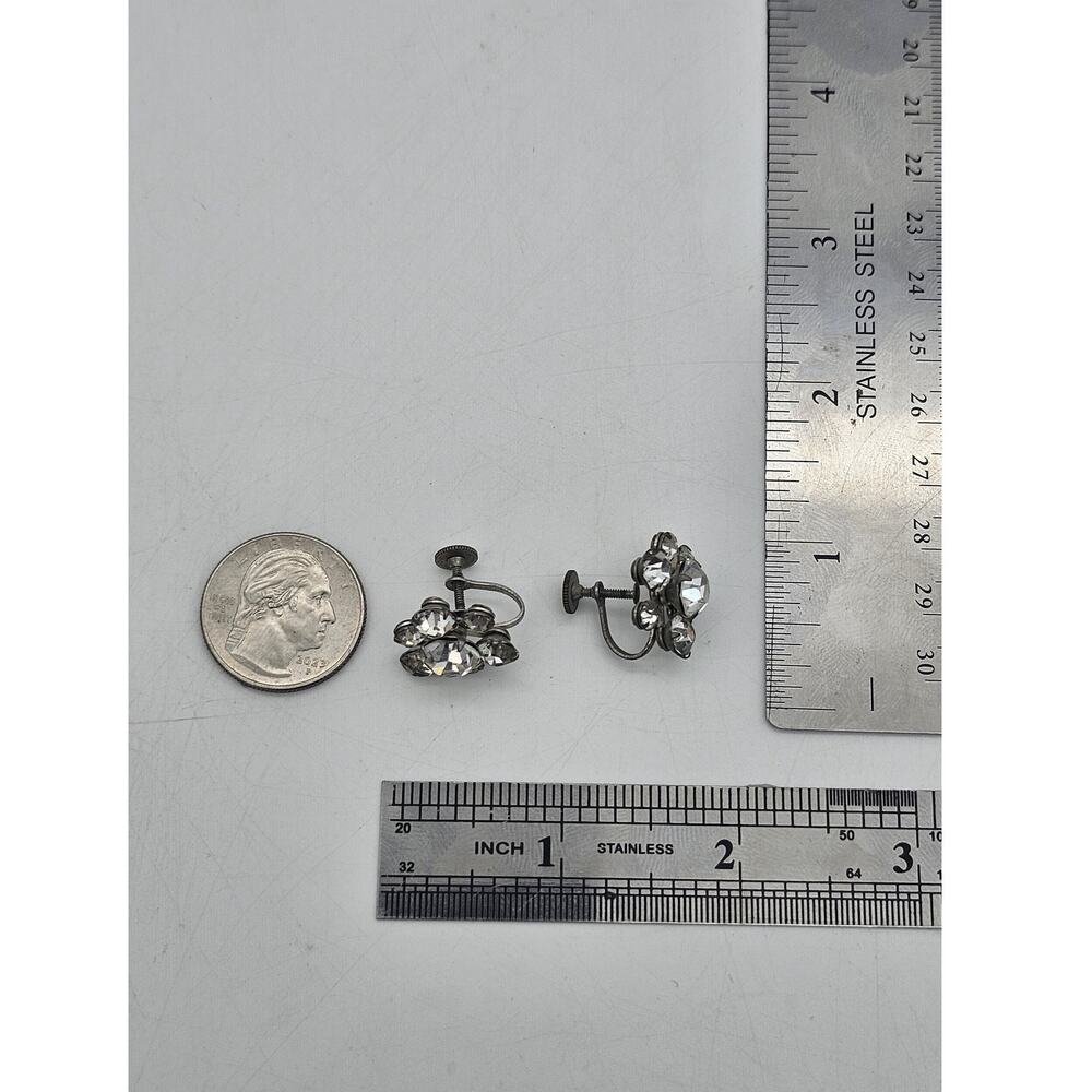 3 pairs VTG Rhinestone Earrings Including Coro - Picture 16 of 16